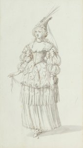 Chloris: schizzo alternativo per Henrietta Maria, c.1631 da Inigo Jones