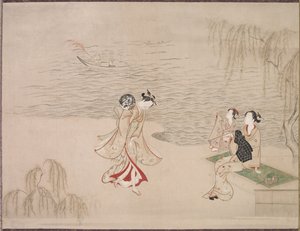 Bellezze sulla spiaggia da Ippitsusai Bunchō