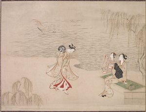 Bellezze al mare, c. 1765-1792 da Ippitsusai Bunchō