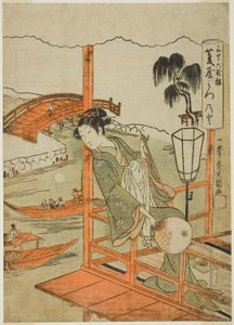 La cortigiana Mitsunoto della casa Hishiya, dalla serie "Sanjurokkasen (Trentasei fiori)"