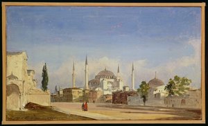 Haghia Sophia, Costantinopoli, 1843 da Ippolito Caffi