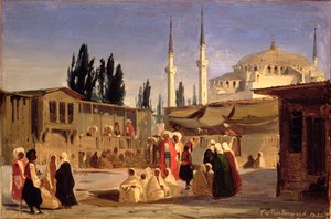 Il bazar degli schiavi, Costantinopoli da Ippolito Caffi