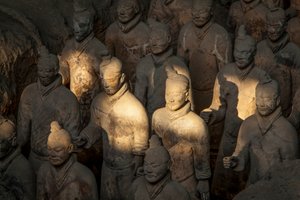 Al Museo dei Guerrieri di Terracotta, scene dei vari guerrieri nell