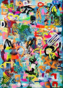 Graffiti astratti dai colori vivaci