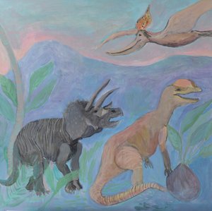 Dinosauri della giungla preistorica da Iria Fernandez