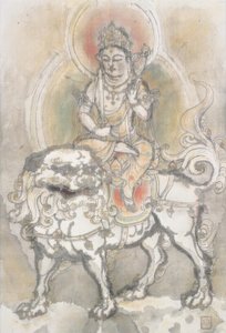 Irie Hako, Manjushri seduto su un leone da Irie Hako