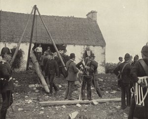 Scena di sfratto (foto in bianco e nero) da Irish Photographer