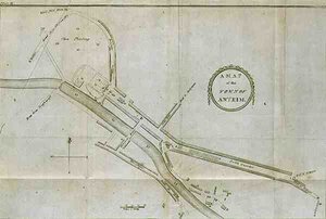 Una mappa della città di Antrim, tavola da 