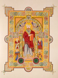 San Matteo, da una copia facsimile del Libro di Kells, pub. da Day & Son