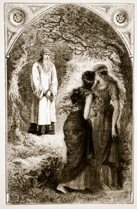 San Patrizio incontrato da vergini nel bosco di Fochlut, da The Trias Thaumaturga, o Tre Santi Miracolosi d
