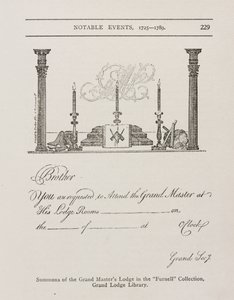 Convocazione della Gran Loggia dei Maestri, metà del 1700 da Irish School