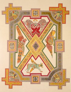 I Quattro Evangelisti, da una copia facsimile del Libro di Kells, pub. da Day & Son da Irish School