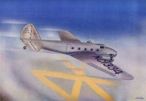 Boeing 247D (litografia a colori)