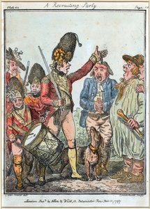 Un gruppo di reclutamento da Isaac (after) Cruikshank