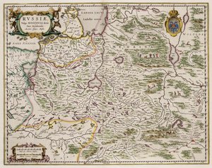 Mappa della Russia occidentale da: Partes Septentrionalis et Orientalis, 1664 da Isaac Abrahamsz. Massa