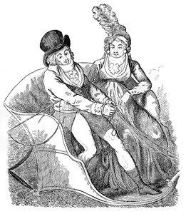 Un cardellino e la sua padrona, 1796 da Isaac Cruikshank