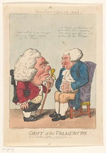 Caricatura del medico del villaggio, 1799 da Isaac Cruikshank