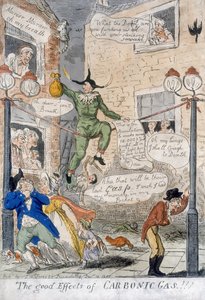 I buoni effetti del gas carbonico!, 1807 da Isaac Cruikshank