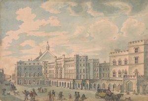 Vista delle case dei Lord e dei Comuni da Old Palace Yard da Isaac Cruikshank