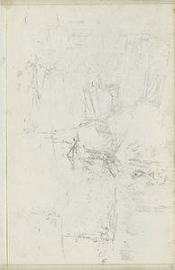 Abklatsch van de krijttekening op blad 5 verso da Isaac Israels