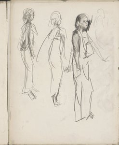 Tre figure indiane in piedi da Isaac Israels