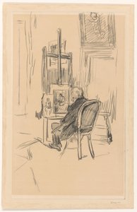 Jozef Israels nel suo atelier da Isaac Israels