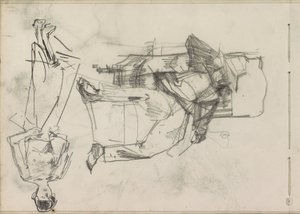 Uomo su una sedia e una donna in piedi da Isaac Israels