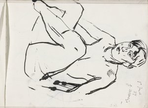 Nudo femminile seduto da Isaac Israels