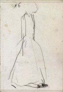 Donna in piedi, di profilo da Isaac Israels