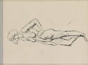 Nudo femminile in piedi da Isaac Israels