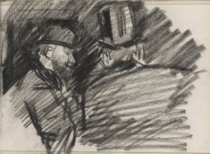 Due uomini con cappelli da Isaac Israels