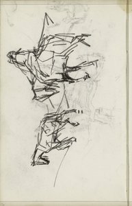 Due cavalli con un cavaliere da Isaac Israels