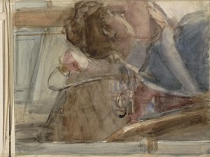 Donna a un tavolo da Isaac Israels