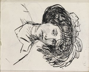 Testa di donna con cappello da Isaac Israels