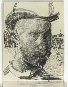 Autoritratto di Isaac Israels, fumando da Isaac Israels