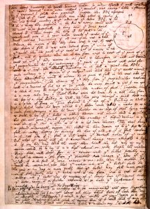 Lettera scritta da Isaac Newton, 28 novembre 1679