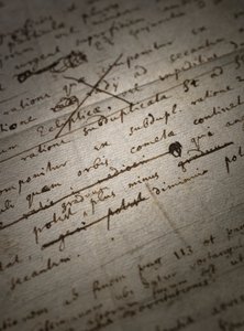 Due pagine di revisioni ai Principia Mathematica da Isaac Newton