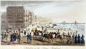 Personaggi a Brighton - in "The English Spy" di Charles Molloy Westmacott, disegno di Robert Cruikshank, Edizione Londra da Isaac Robert Cruikshank