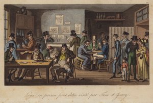 Logica nella prigione dei debitori, visitata da Tom e Jerry da Isaac Robert Cruikshank