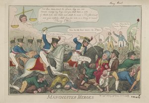 Eroi di Manchester, 1819 da Isaac Robert Cruikshank