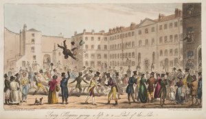 Collegiali del Surrey che danno un passaggio a un avvocato, da The English Spy, pub. 1824