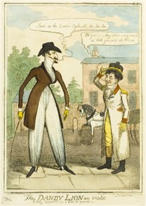 Il Leone Dandy, un esotico scoperto ultimamente nel cortile di una stalla da Isaac Robert Cruikshank