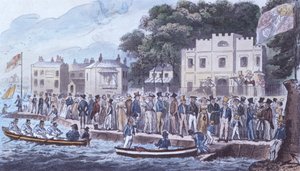 La passeggiata a Cowes, 1825 da Isaac Robert Cruikshank