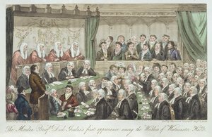 La giovane breve, la prima apparizione di Dick Gradus tra i degni di Westminster Hall, pubblicato nel 1824