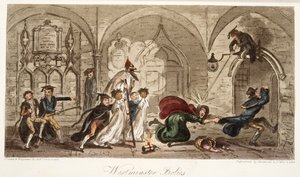 Le follie di Westminster, da The English Spy, pub. 1824 da Isaac Robert Cruikshank