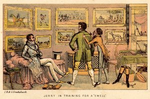 Jerry in allenamento per diventare un dandy da Isaac, Robert and George Cruikshank