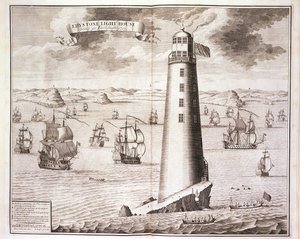 Il faro di Eddystone, inciso da Hendrick Hulsbergh, 1713 da Isaac Sailmaker