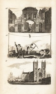 Temple Bar, Paviors e Abbazia di Westminster da Isaac Taylor