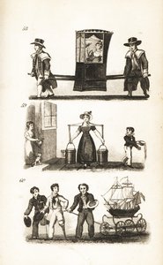 La sedia a portantina, la lattaia e i marinai e la nave da Isaac Taylor