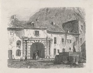 Porta nel sobborgo Claussen della città di Lussemburgo da Isaac Weissenbruch